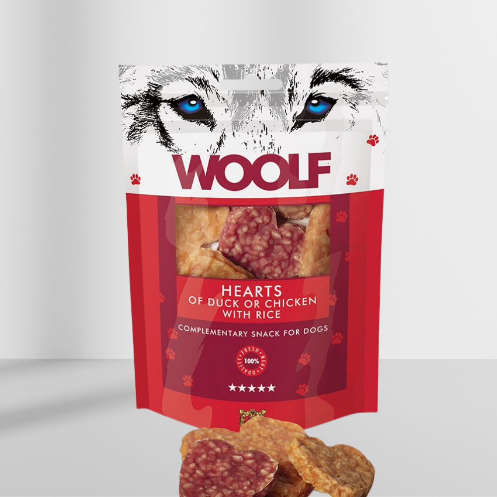 Woolf Andehjerter og Kylling Med Rice 100g