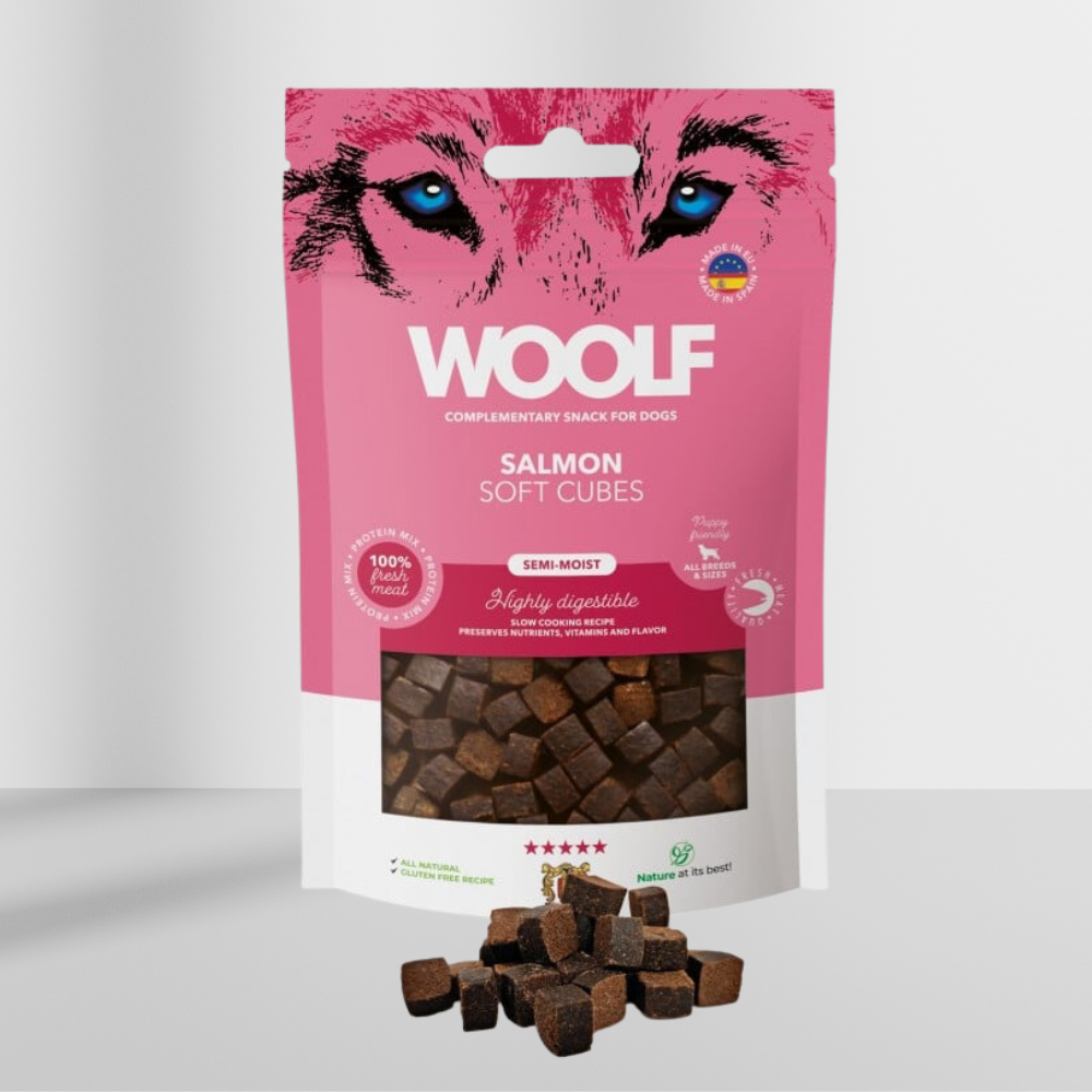 Woolf Soft Cubes Laks, 100g
