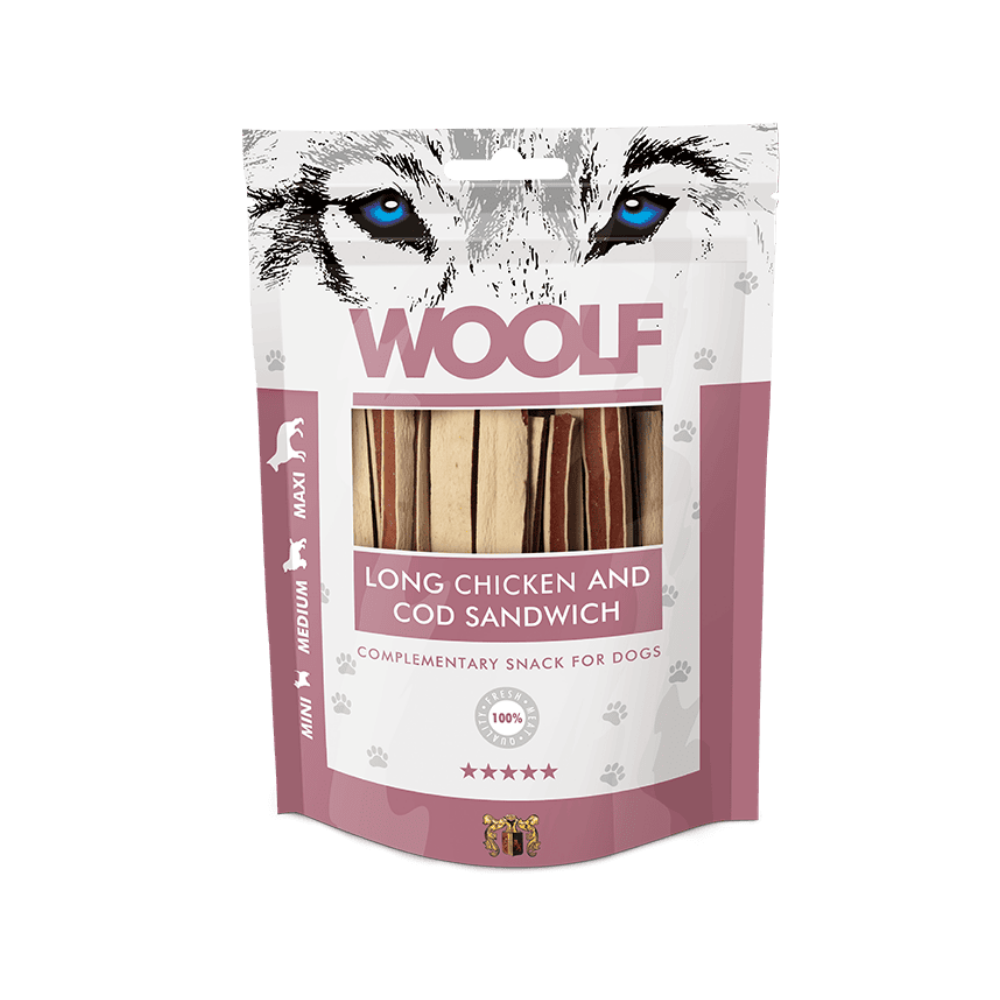 Woolf Kylling & Torsk Sandwich Lang 100g