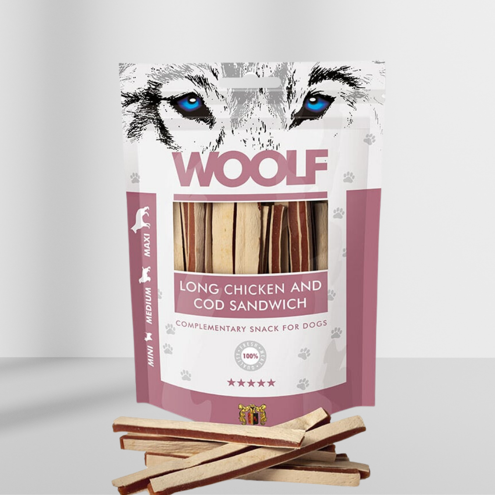 Woolf Kylling & Torsk Sandwich Lang 100g