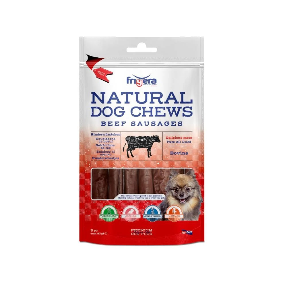 Natural Dog Chews Oksepølser 12cm, 5stk