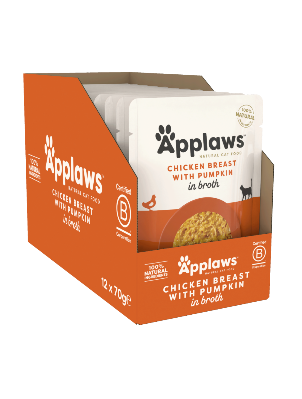 Applaws Kylling & Græskar 70g Pose, Kat