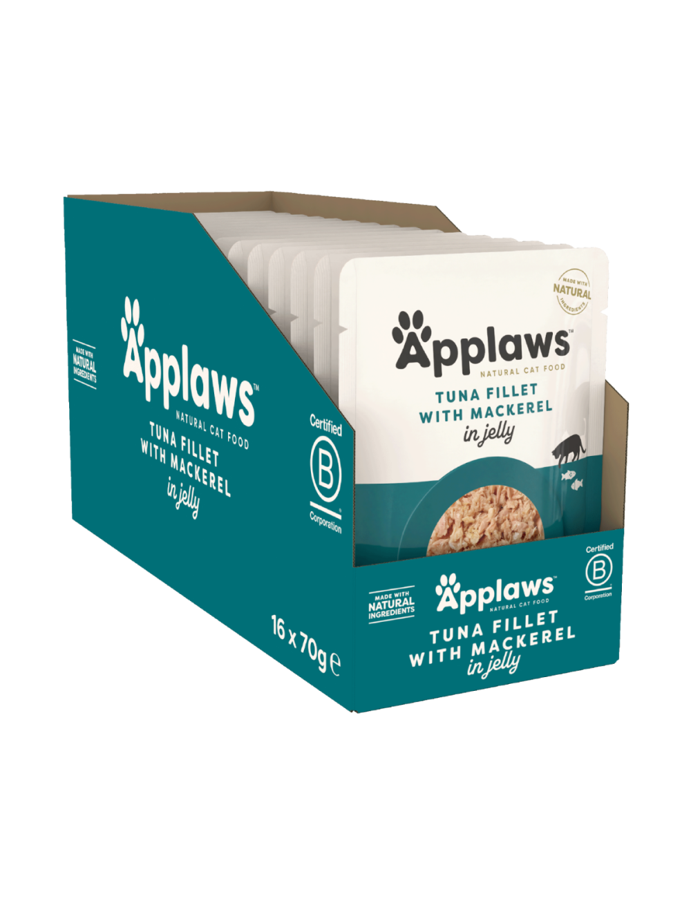 Applaws Tun & Makrel 70g Gele Pose, Kat