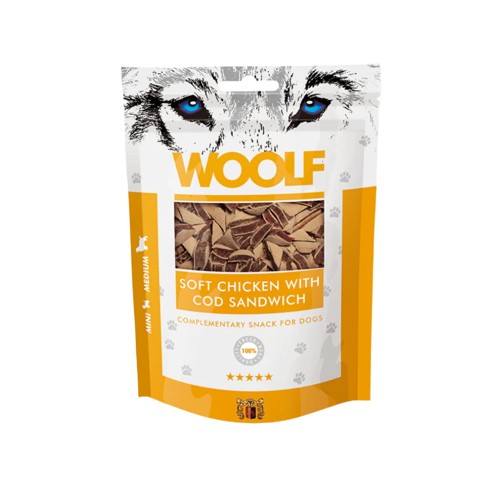 Woolf Soft Kylling & Torsk Sandwich 100g
