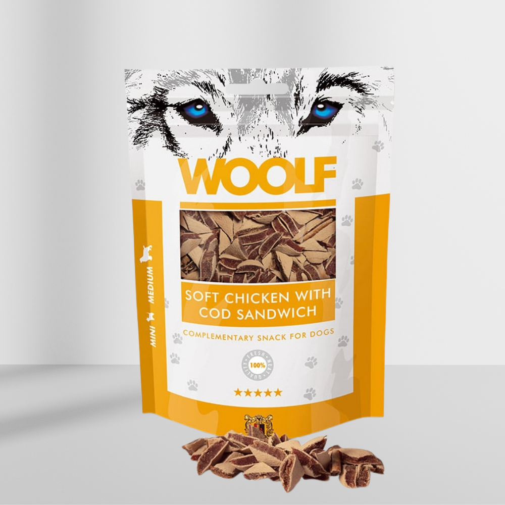 Woolf Soft Kylling & Torsk Sandwich 100g