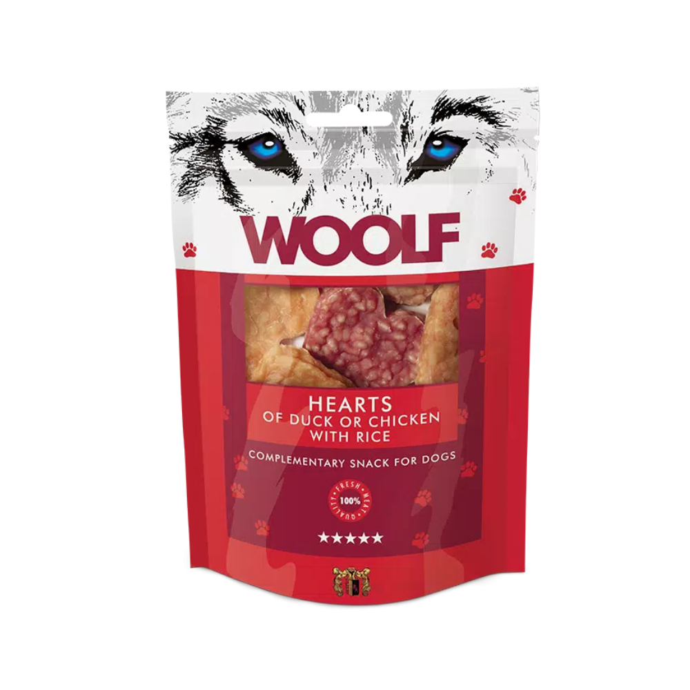 Woolf Andehjerter og Kylling Med Rice 100g