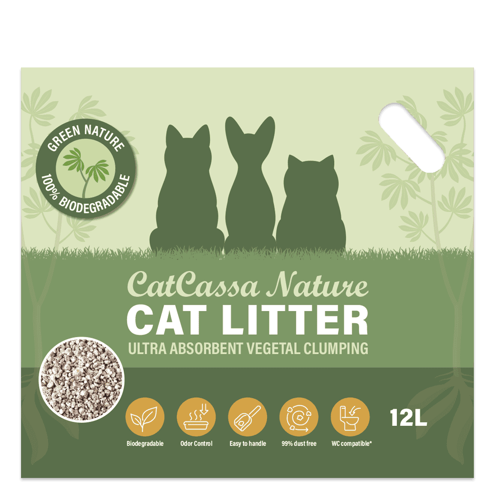 CatCassa Nature kattegrus (Grøn te) 12 liter